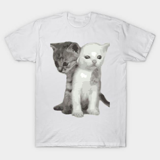 couple cat with love - oil paint T-Shirt by ngoclucbkhn